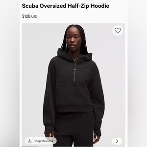 lululemon athletica Scuba Oversized Half-Zip Hoodie - Black